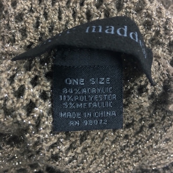 STEVE MADDEN Infinity Scarf Knit Metallic Sparkly Neutral Minimalist Boho NWT - Picture 6 of 6